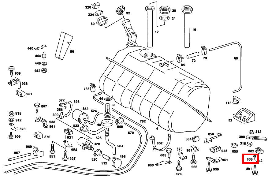 Schelle KRAFTSTOFF-,BREMS- UND ENTLUEFTUNGSLEITUNGEN AN HAUPTBODEN 450 SEL 116
