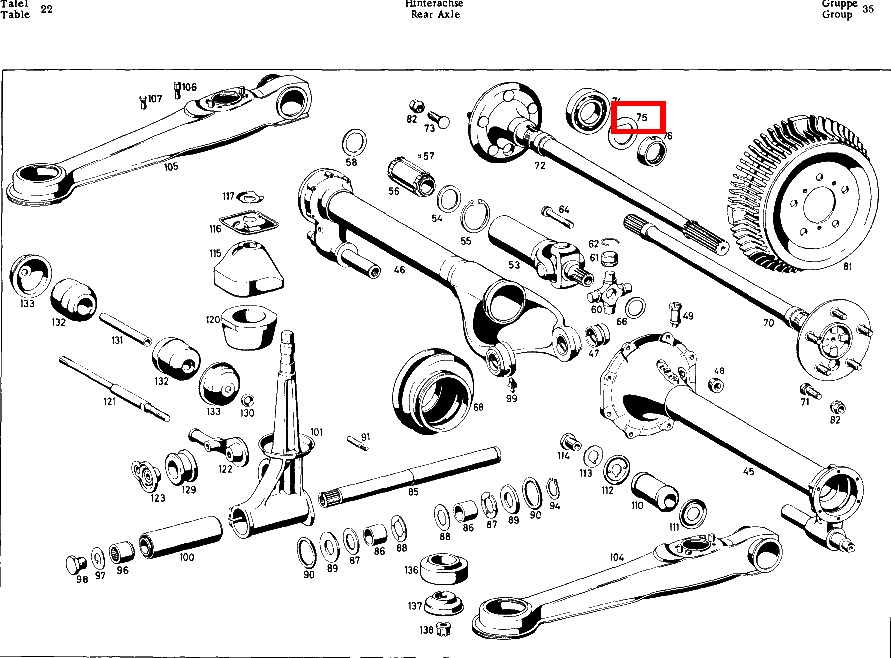 Sicherung FÜR HINTERACHSWELLE 220 SE b/C 111 Sicherung FÜR HINTERACHSWELLE 220 SE b/C 111