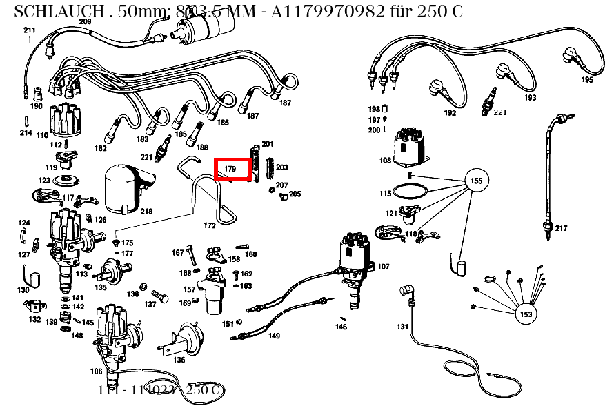 Schlauch . 50mm; 8X3.5 MM 250 C 114 Schlauch . 50mm; 8X3.5 MM 250 C 114