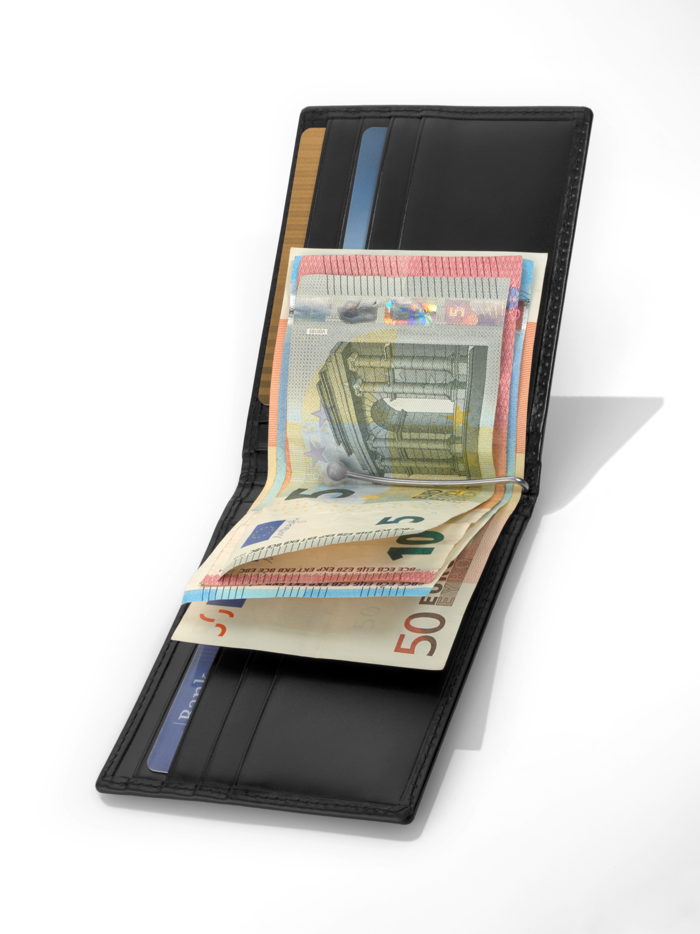 Kreditkartenetui mit Geldscheinklammer
